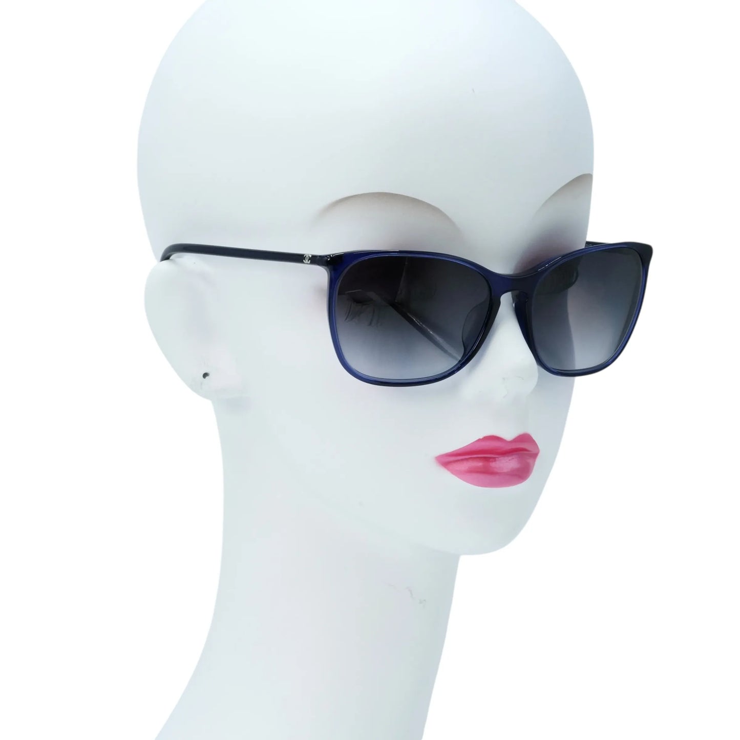 CHANEL CC Logo Blue Frame Sunglasses - Blue - 33353 