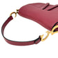 Dior Saddle Leather One-Shoulder Handbag - Red 