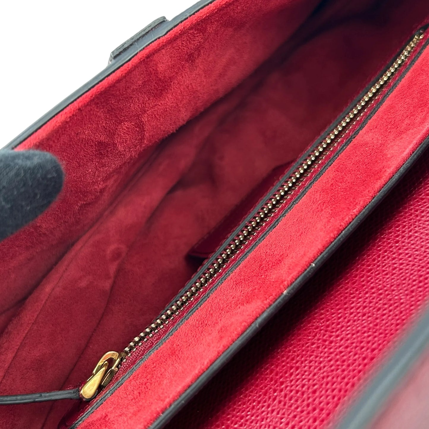 Dior Saddle Leather One-Shoulder Handbag - Red 