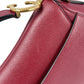 Dior Saddle Leather One-Shoulder Handbag - Red 