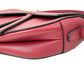 Dior Saddle Leather One-Shoulder Handbag - Red 