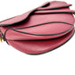 Dior Saddle Leather One-Shoulder Handbag - Red 