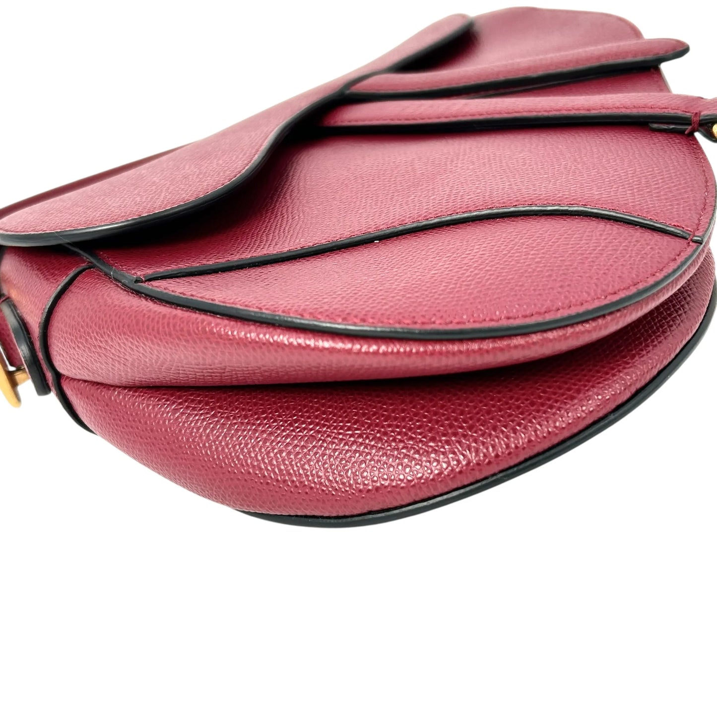 Dior Saddle Leather One-Shoulder Handbag - Red 