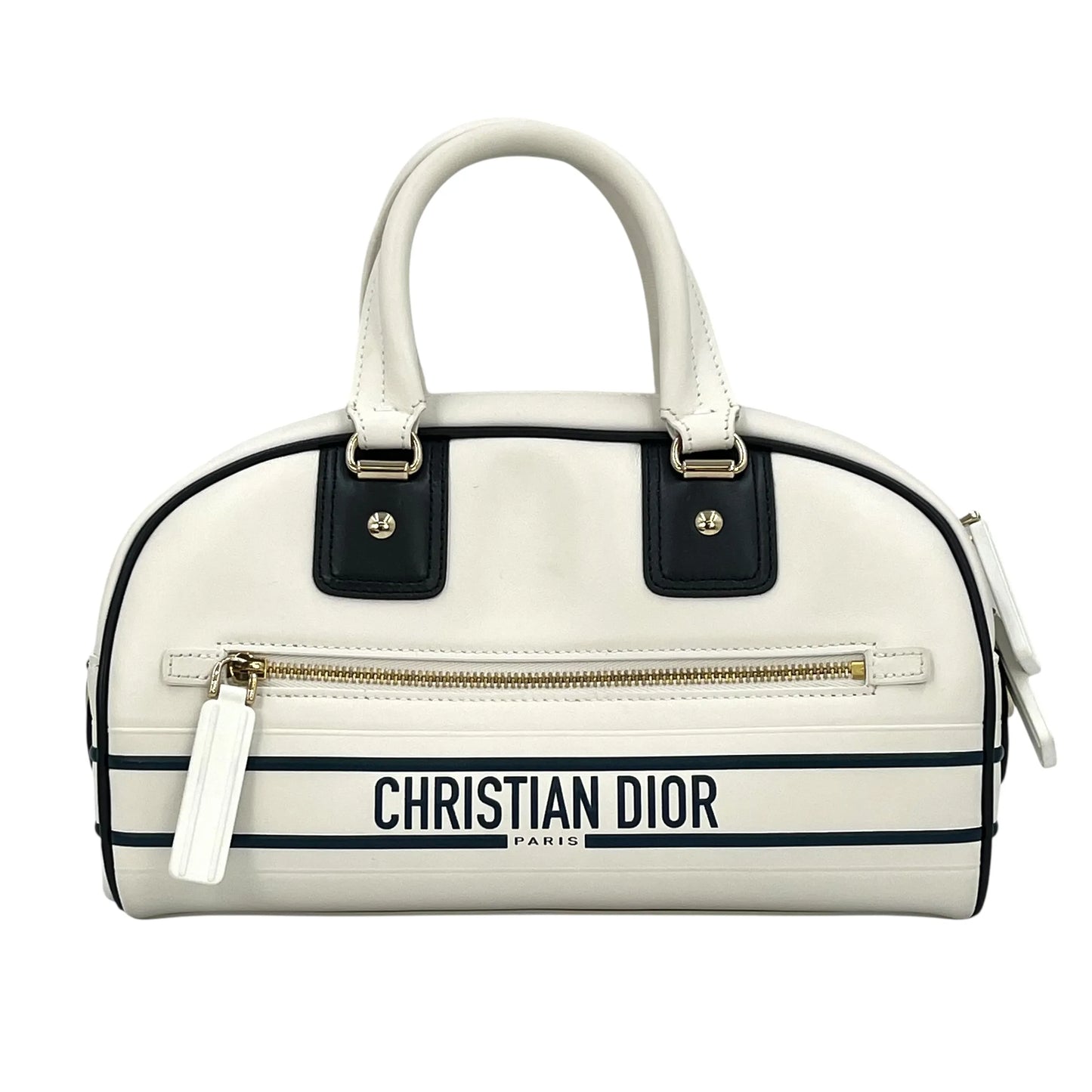 Dior Vibe Medium Bowling Bag Handbag/Shoulder Bag - White 
