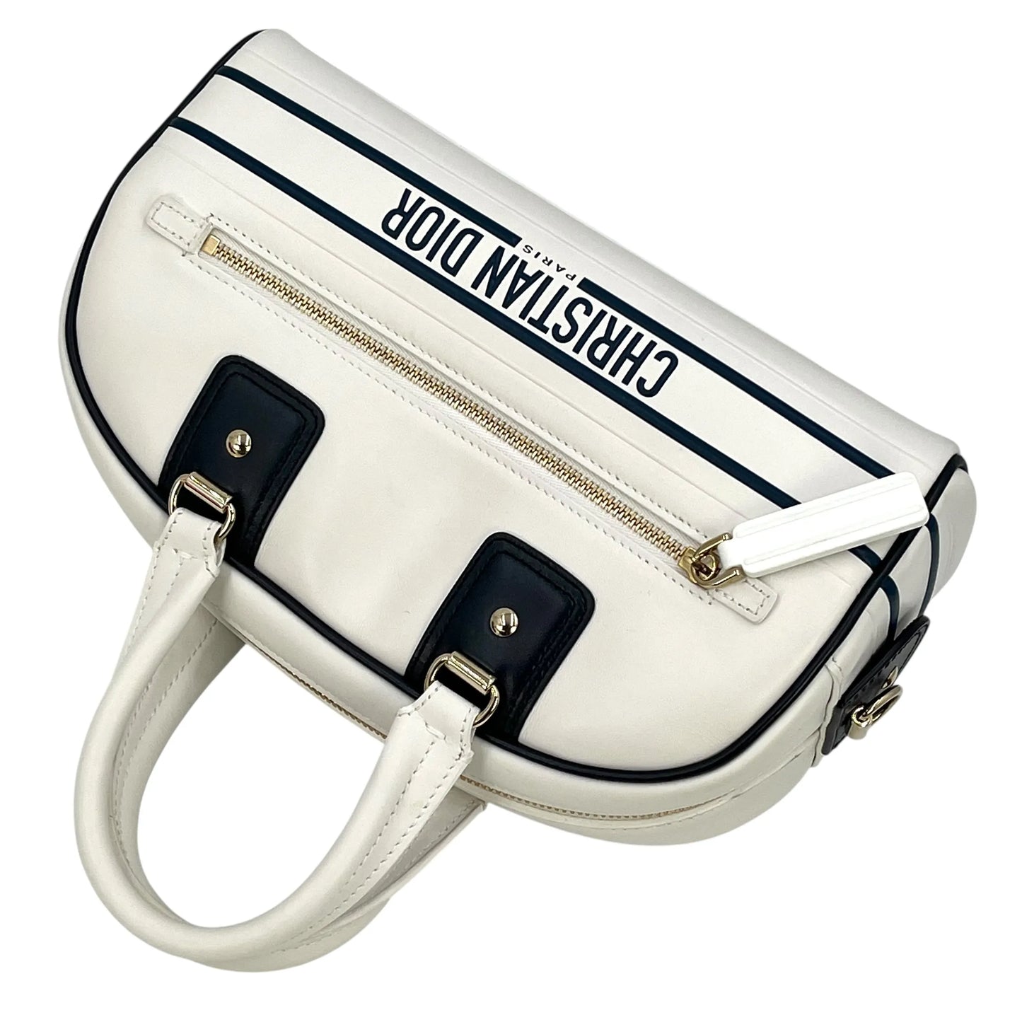 Dior Vibe Medium Bowling Bag Handbag/Shoulder Bag - White 