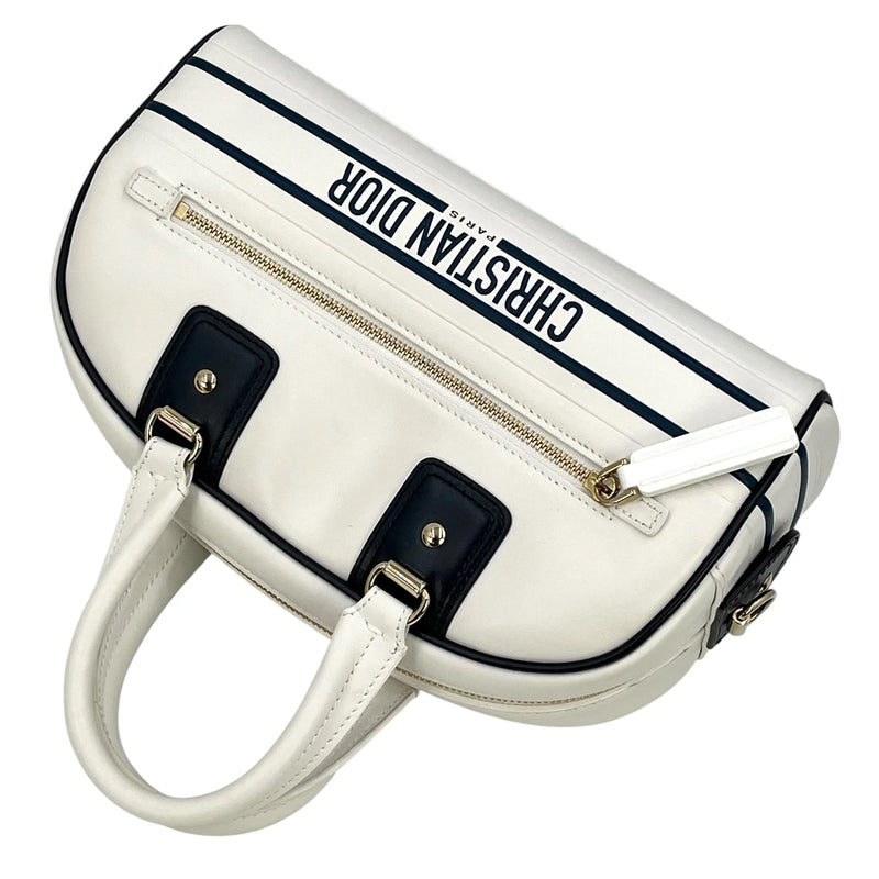 Dior Vibe Medium Bowling Bag Handbag/Shoulder Bag - White 