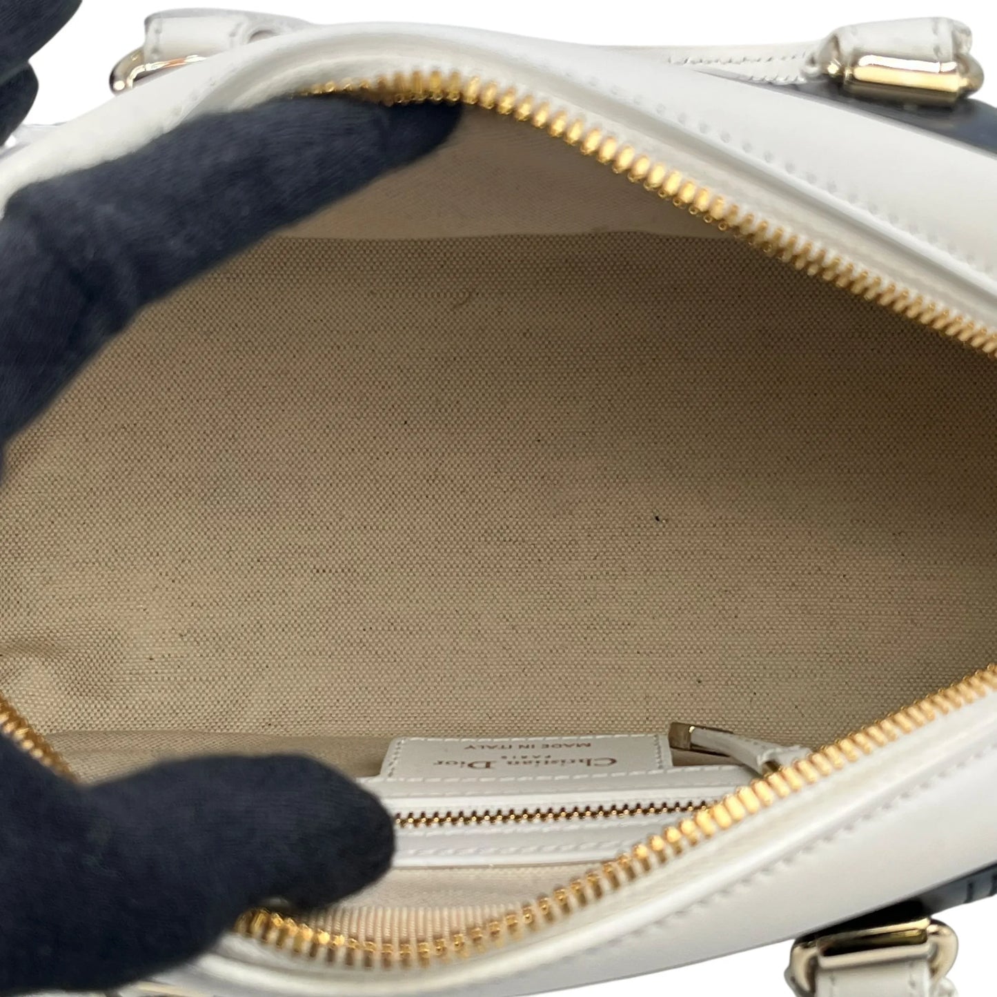 Dior Vibe Medium Bowling Bag Handbag/Shoulder Bag - White 