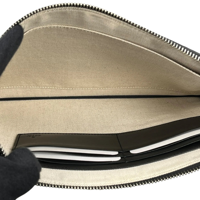 GUCCI GG Imprime Leather Clutch Bag/Wallet - Black 