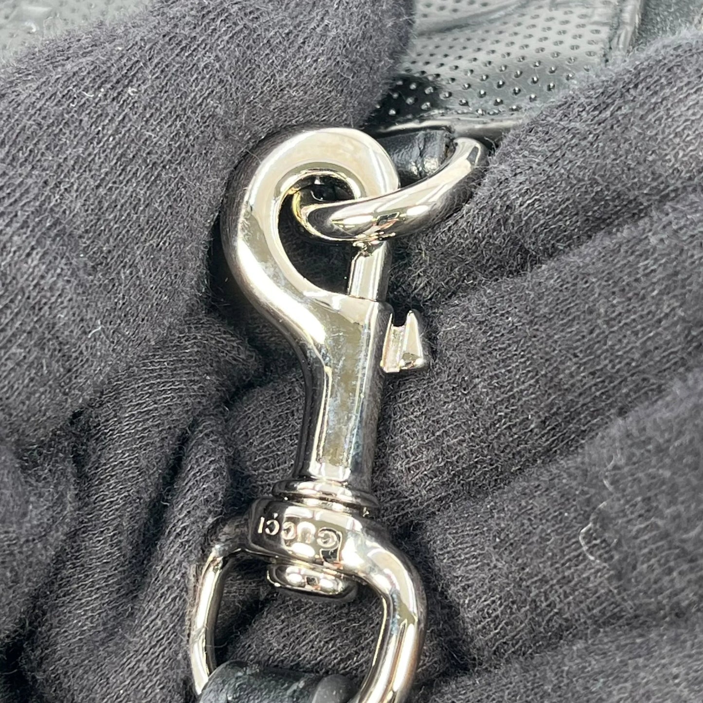 GUCCI GG Imprime Leather Clutch Bag/Wallet - Black 