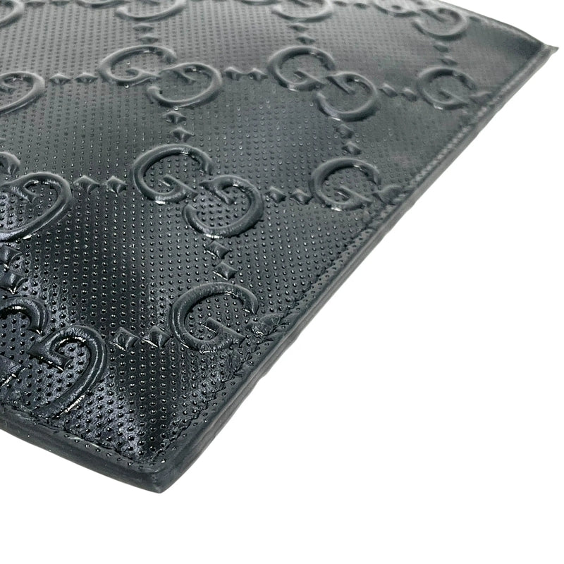 GUCCI GG Imprime Leather Clutch Bag/Wallet - Black 
