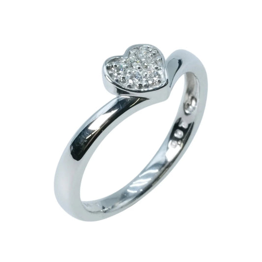 0.07ct Diamond Heart Ring Jewelry - 18KWG 