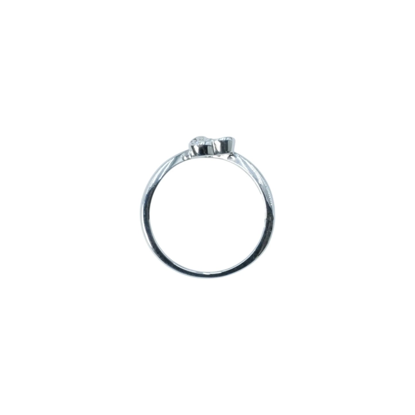 ダイヤモンド 0.07ct ハート リング ジュエリー - 18KWG