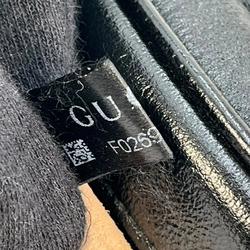 GUCCI GG Marmont Round Mini Chain Shoulder Bag - Black 