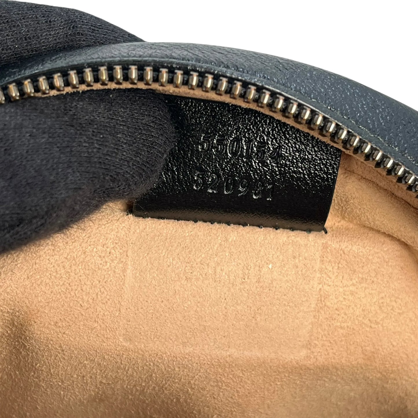 GUCCI GG Marmont Round Mini Chain Shoulder Bag - Black 