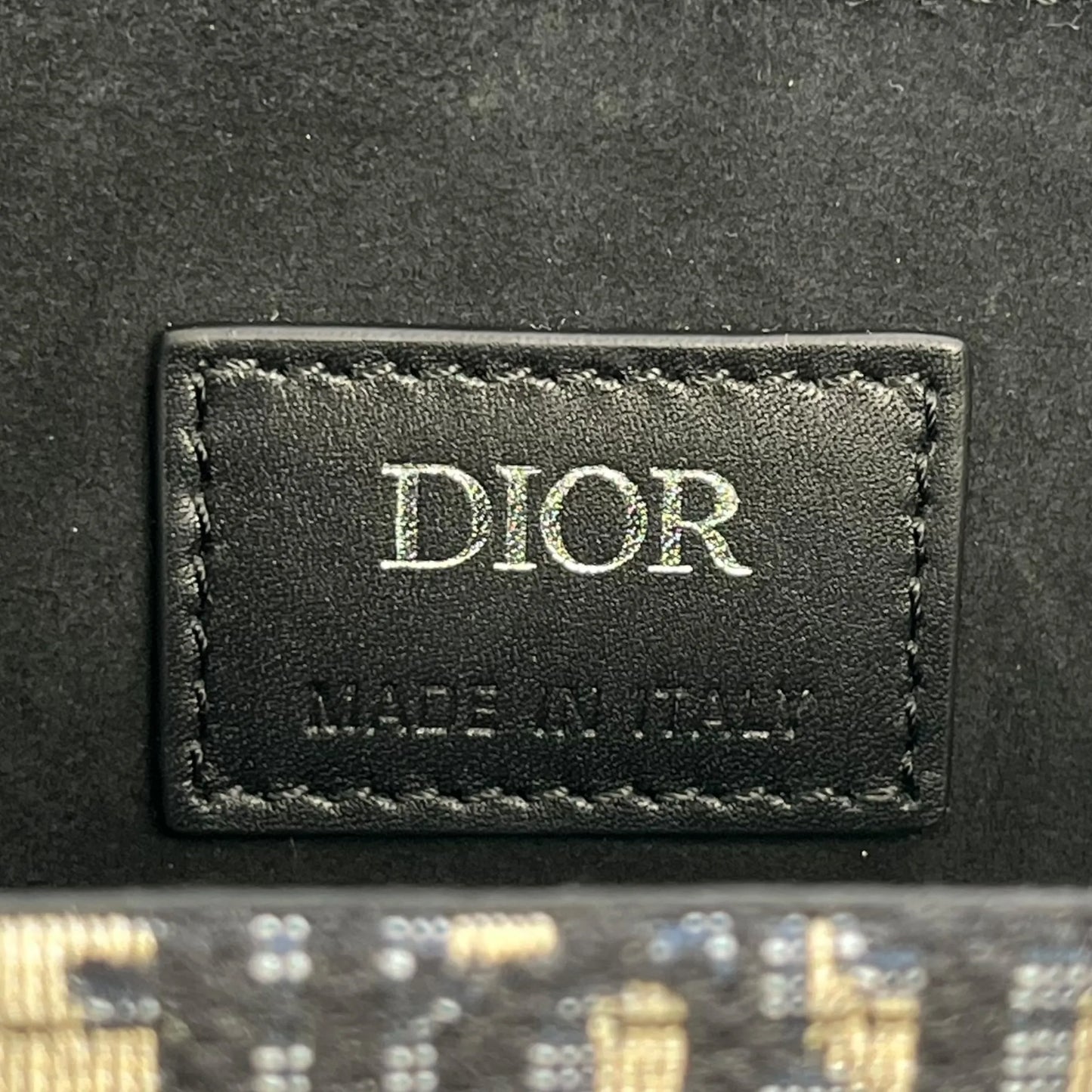 Dior オブリーク キャンバス レザー ボディバッグ ショルダーバッグ - ブラック