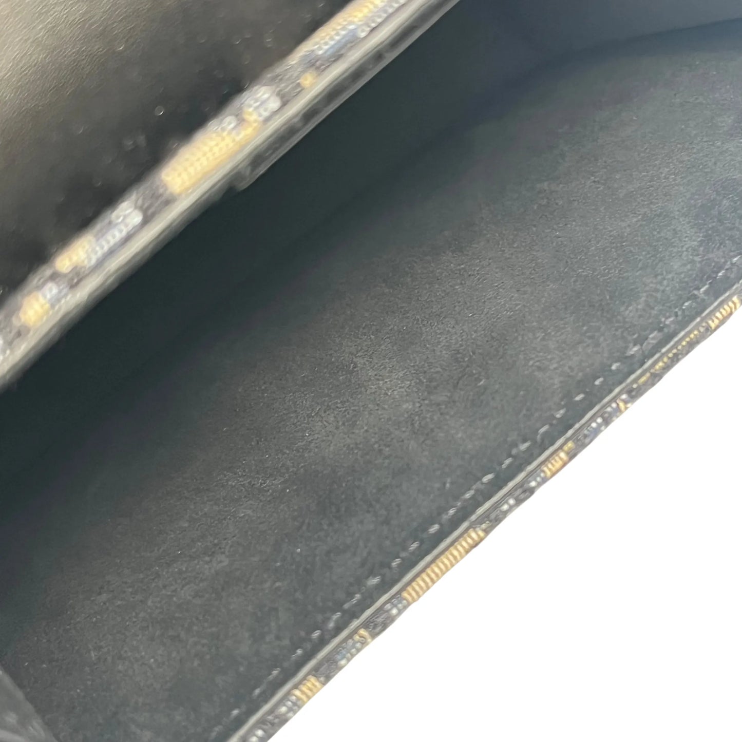 Dior オブリーク キャンバス レザー ボディバッグ ショルダーバッグ - ブラック