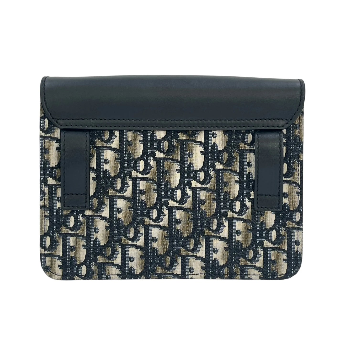 Dior オブリーク キャンバス レザー ボディバッグ ショルダーバッグ - ブラック