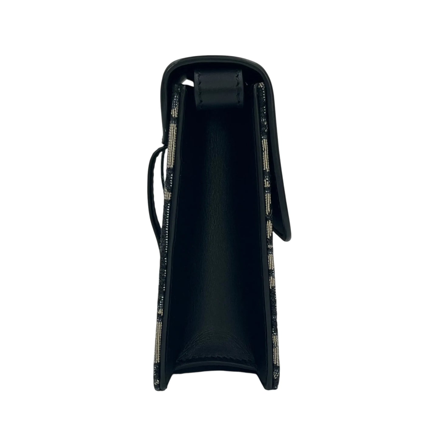 Dior オブリーク キャンバス レザー ボディバッグ ショルダーバッグ - ブラック