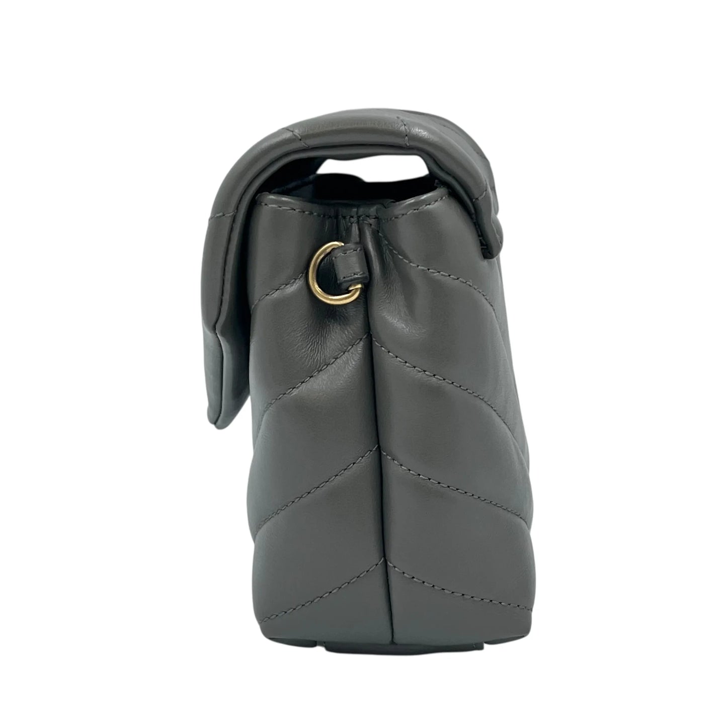 Saint Laurent ルル レザー ショルダーバッグ - グレー