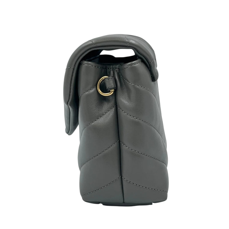 Saint Laurent ルル レザー ショルダーバッグ - グレー