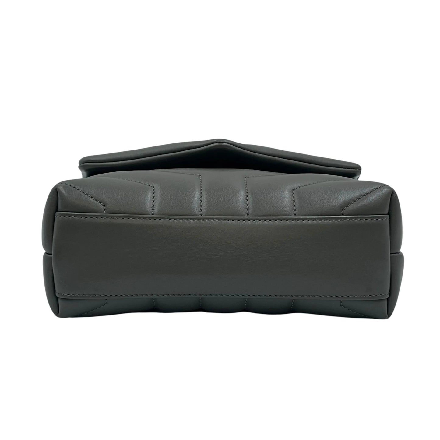 Saint Laurent ルル レザー ショルダーバッグ - グレー