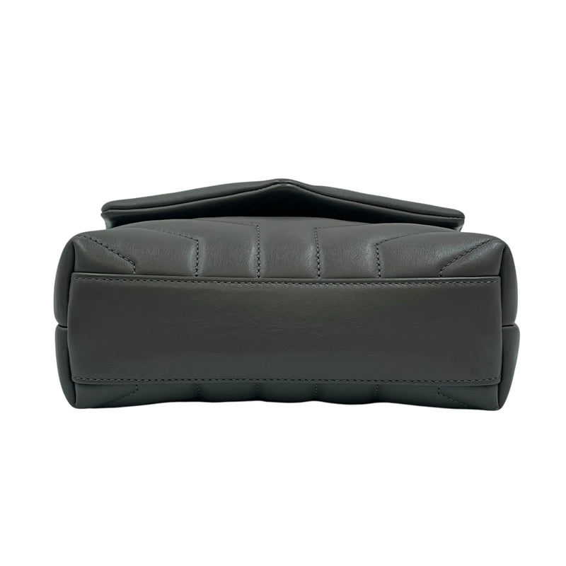 Saint Laurent ルル レザー ショルダーバッグ - グレー