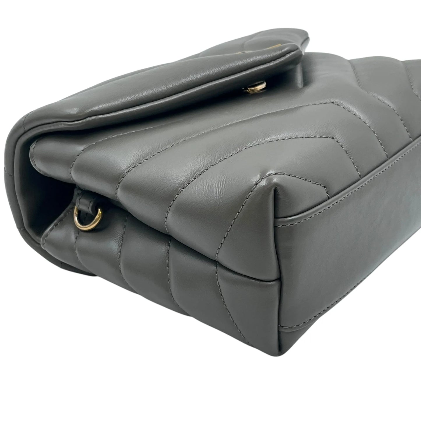 Saint Laurent ルル レザー ショルダーバッグ - グレー