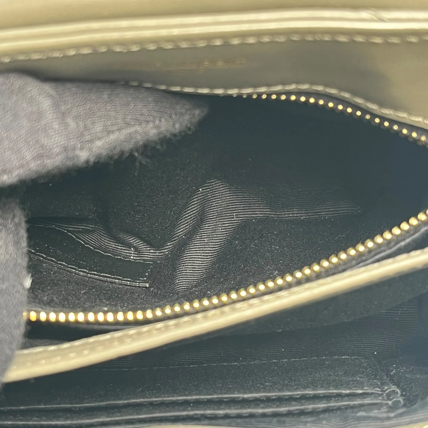 Saint Laurent ルル レザー ショルダーバッグ - グレー