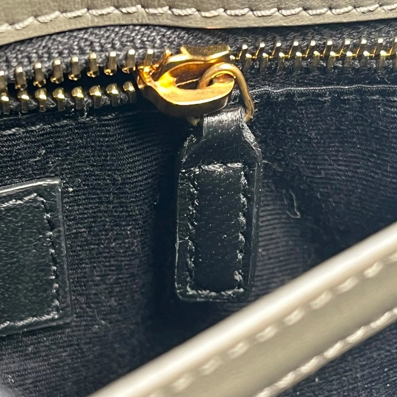 Saint Laurent ルル レザー ショルダーバッグ - グレー