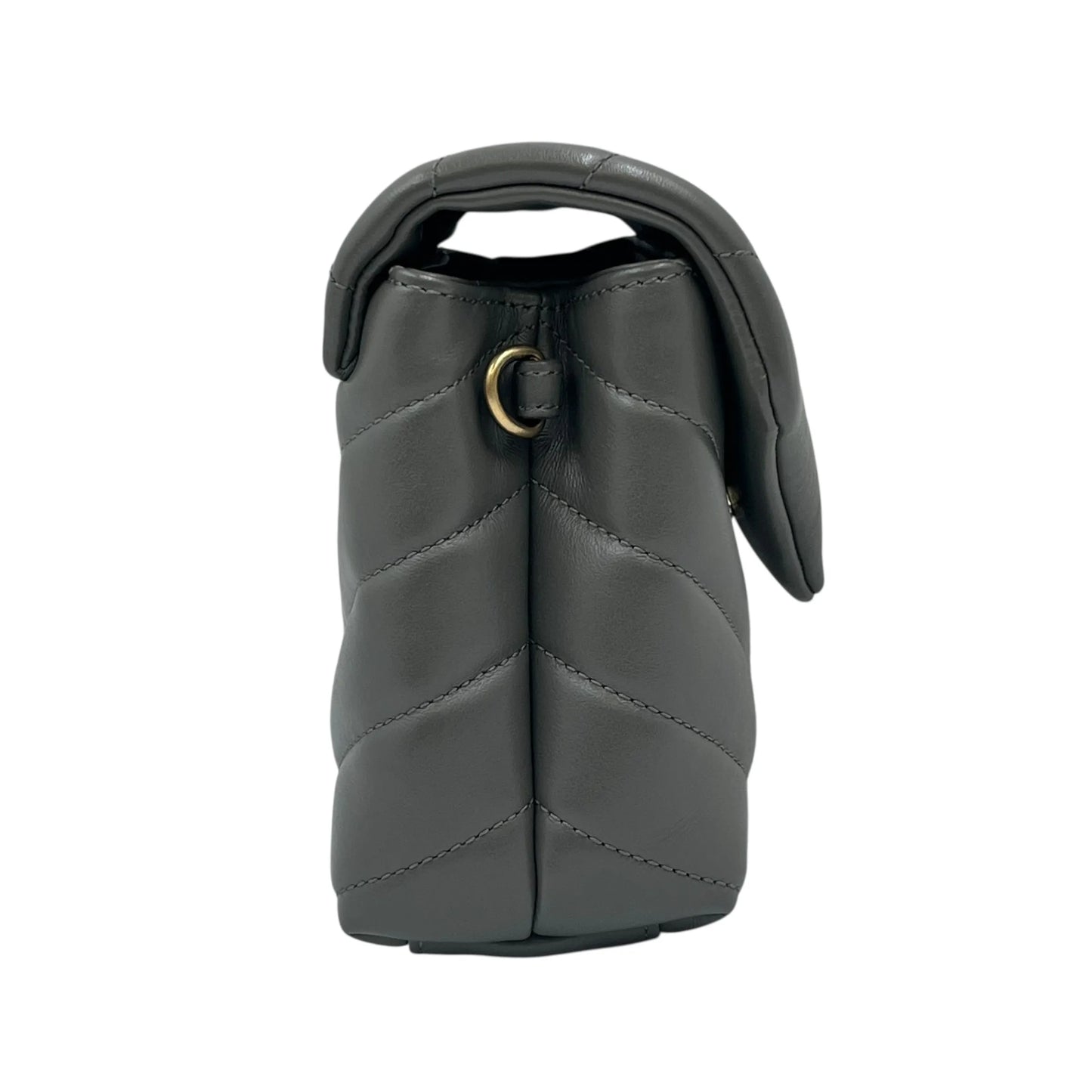 Saint Laurent ルル レザー ショルダーバッグ - グレー