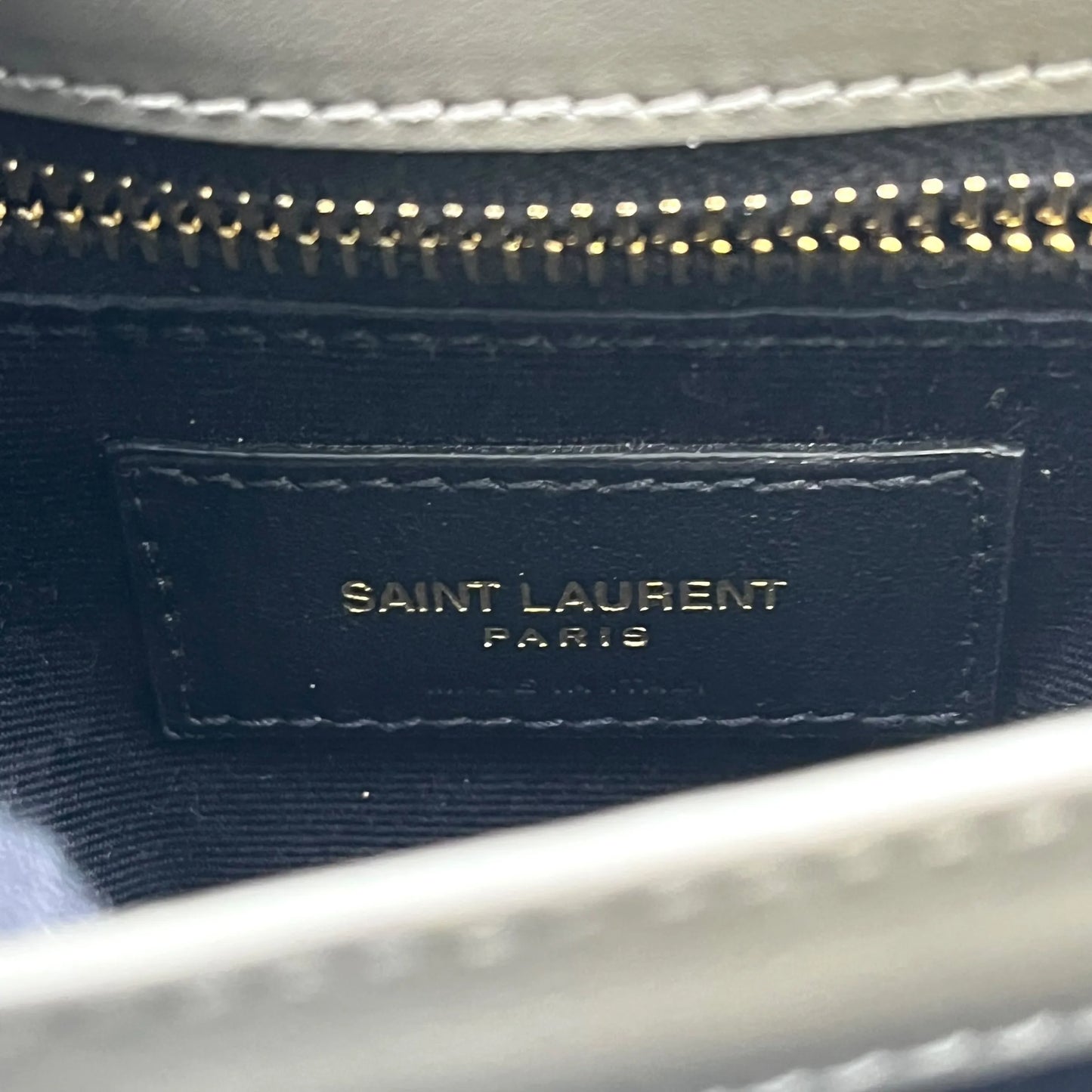 Saint Laurent ルル レザー ショルダーバッグ - グレー