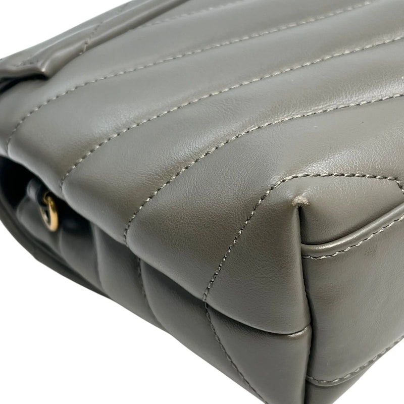 Saint Laurent ルル レザー ショルダーバッグ - グレー