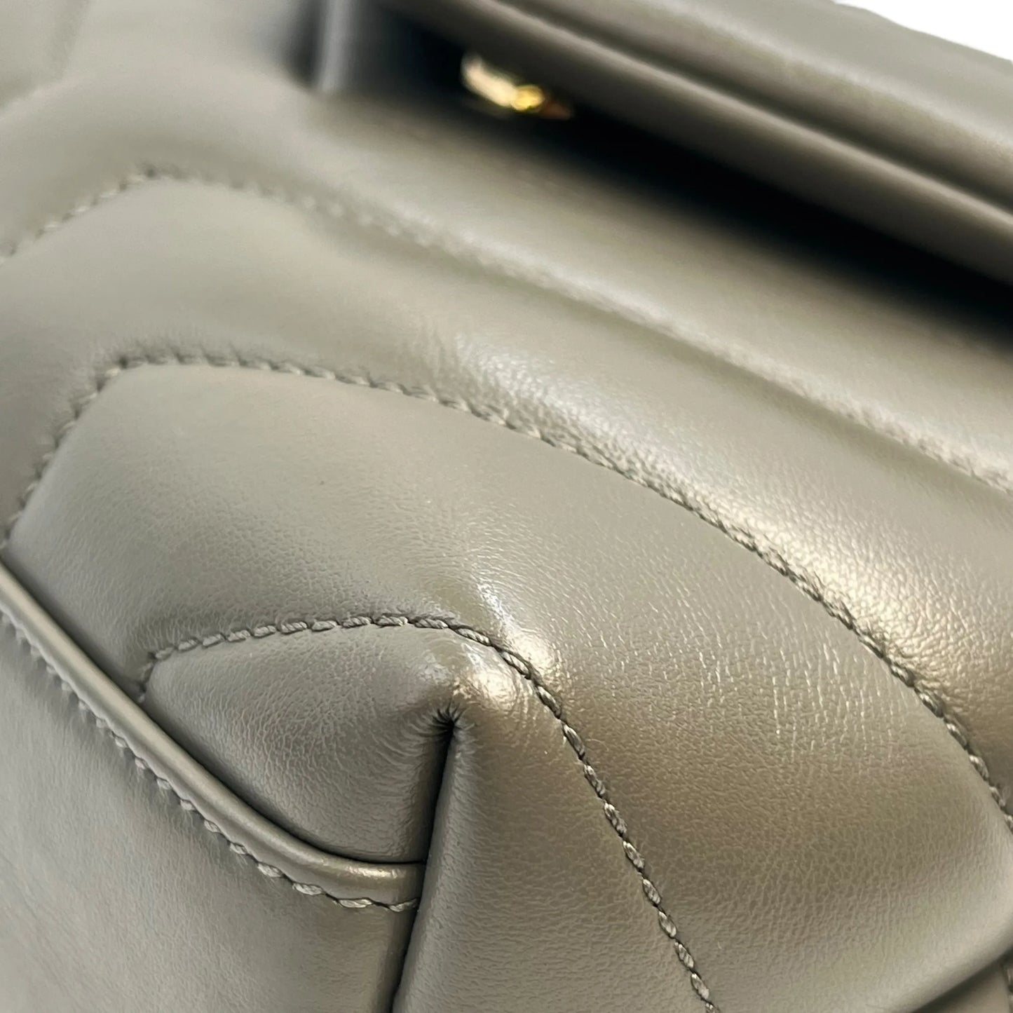 Saint Laurent ルル レザー ショルダーバッグ - グレー