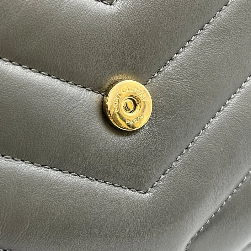 Saint Laurent ルル レザー ショルダーバッグ - グレー