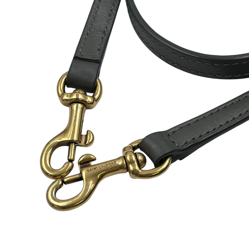 Saint Laurent ルル レザー ショルダーバッグ - グレー