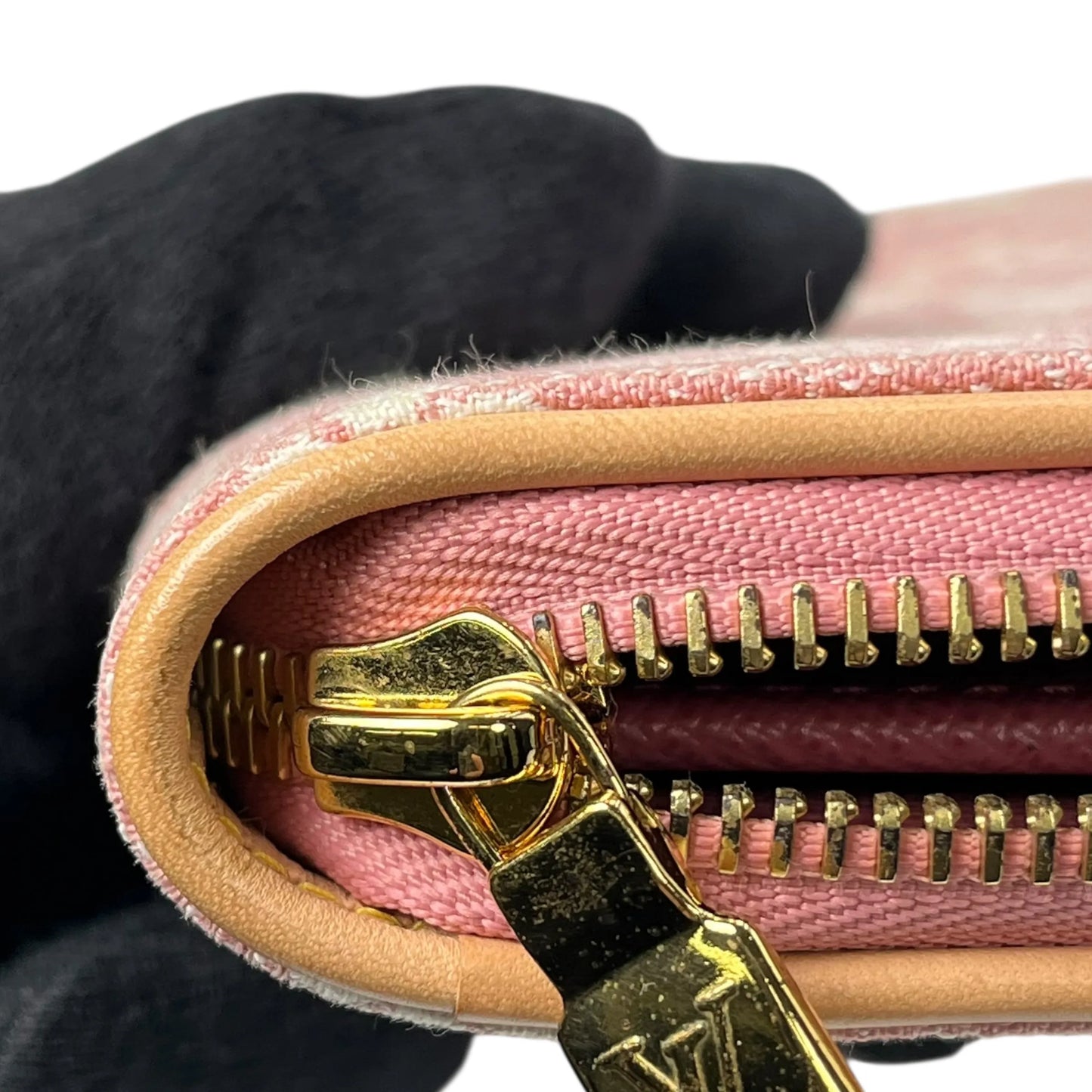 Louis Vuitton Monogram Jacquard Denim Long Wallet - Pink 