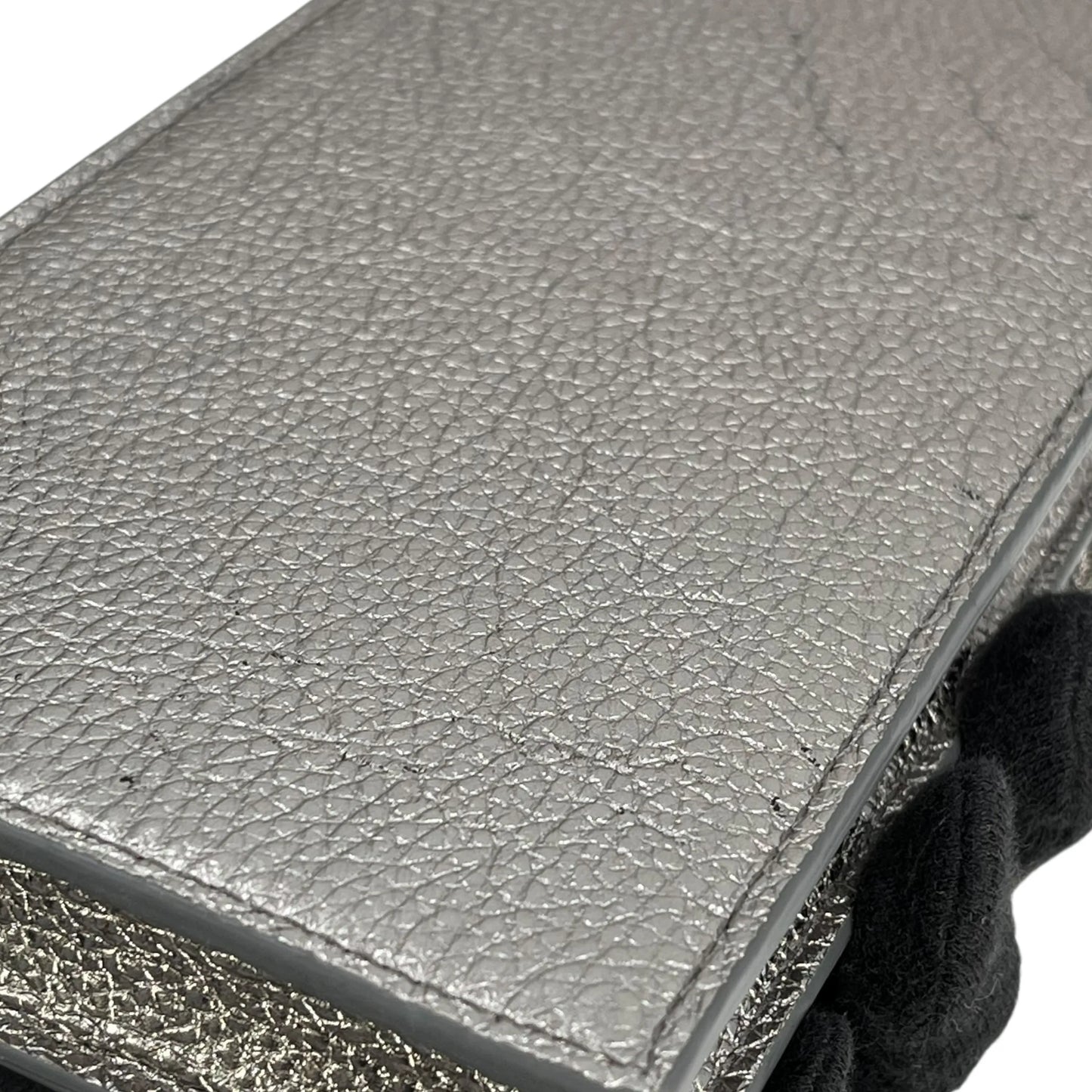 JIMMY CHOO Pegasi Phone Case Shoulder Bag - Silver 