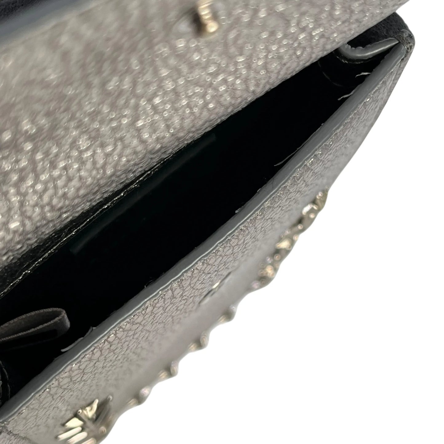 JIMMY CHOO Pegasi Phone Case Shoulder Bag - Silver 