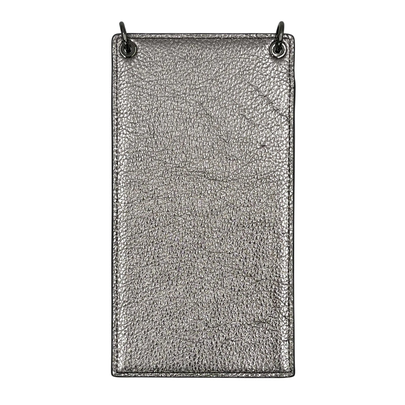 JIMMY CHOO Pegasi Phone Case Shoulder Bag - Silver 