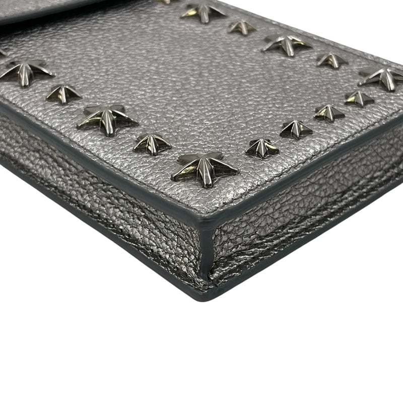 JIMMY CHOO Pegasi Phone Case Shoulder Bag - Silver 