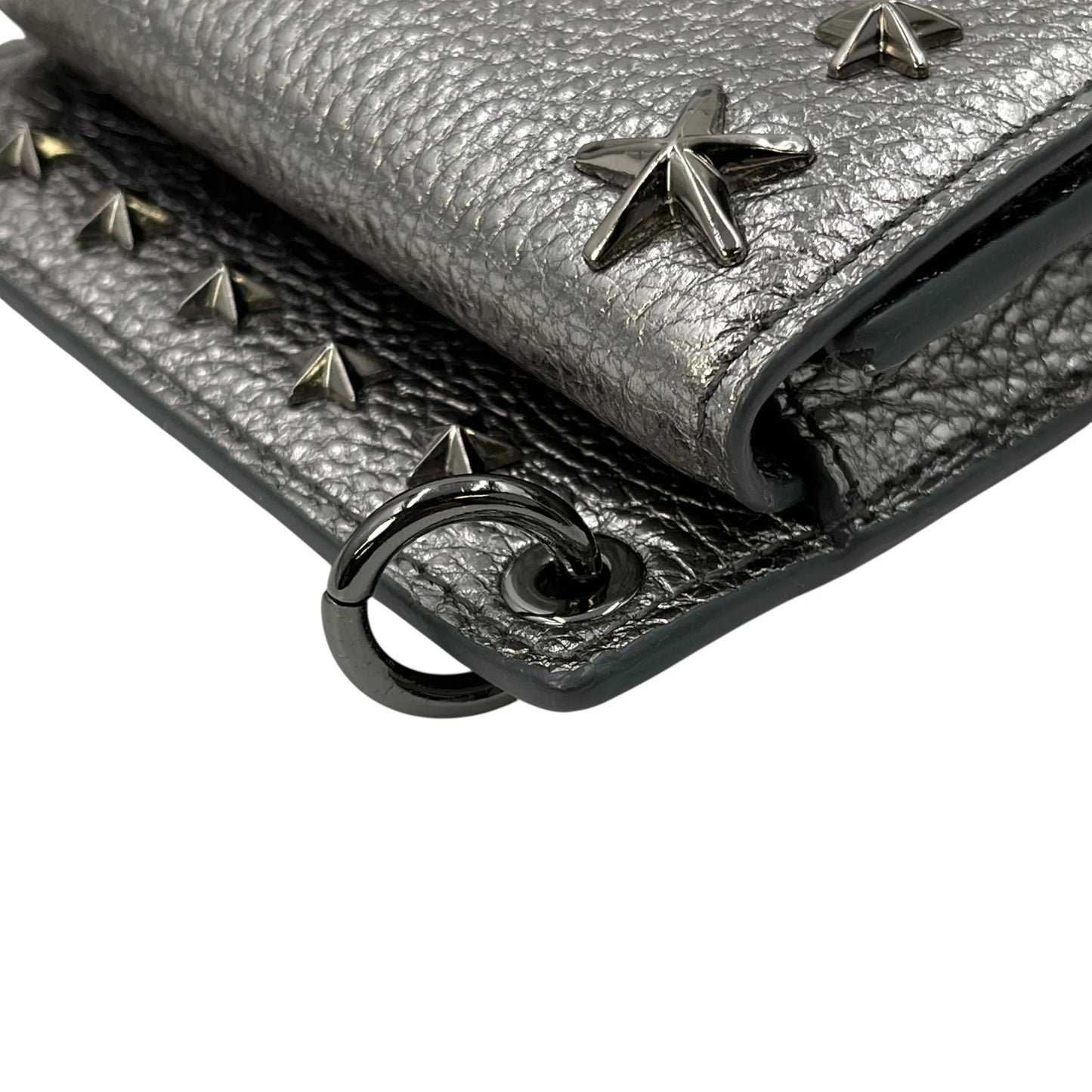 JIMMY CHOO Pegasi Phone Case Shoulder Bag - Silver 