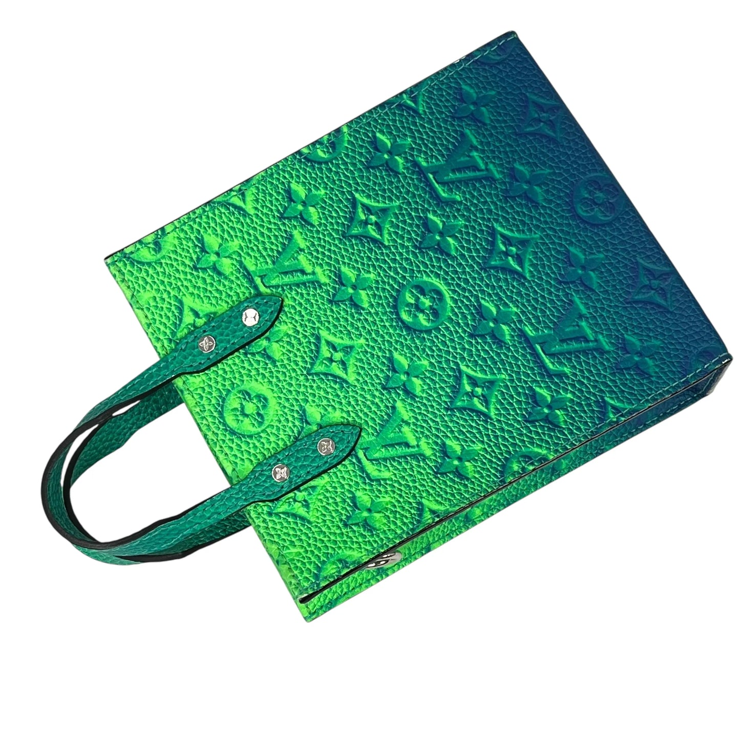 Louis Vuitton サックプラXS トリヨンレザー ハンドバッグ - グリーン × ブルー