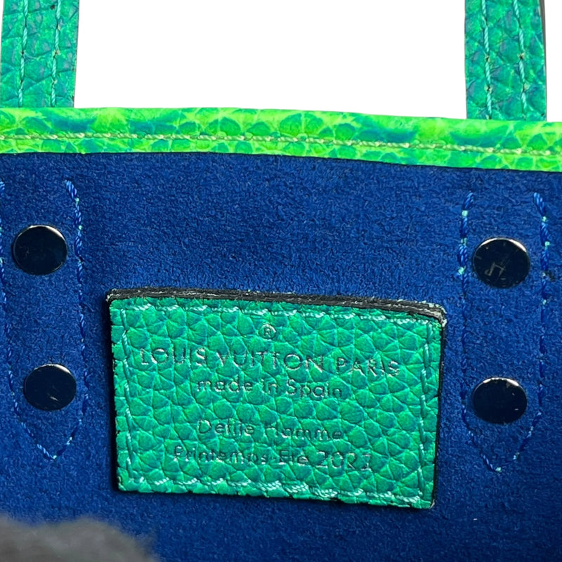 Louis Vuitton サックプラXS トリヨンレザー ハンドバッグ - グリーン × ブルー