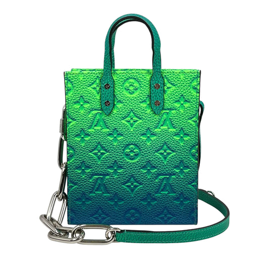 Louis Vuitton Sac Plat XS Taurillon Leather Handbag - Green and Blue 