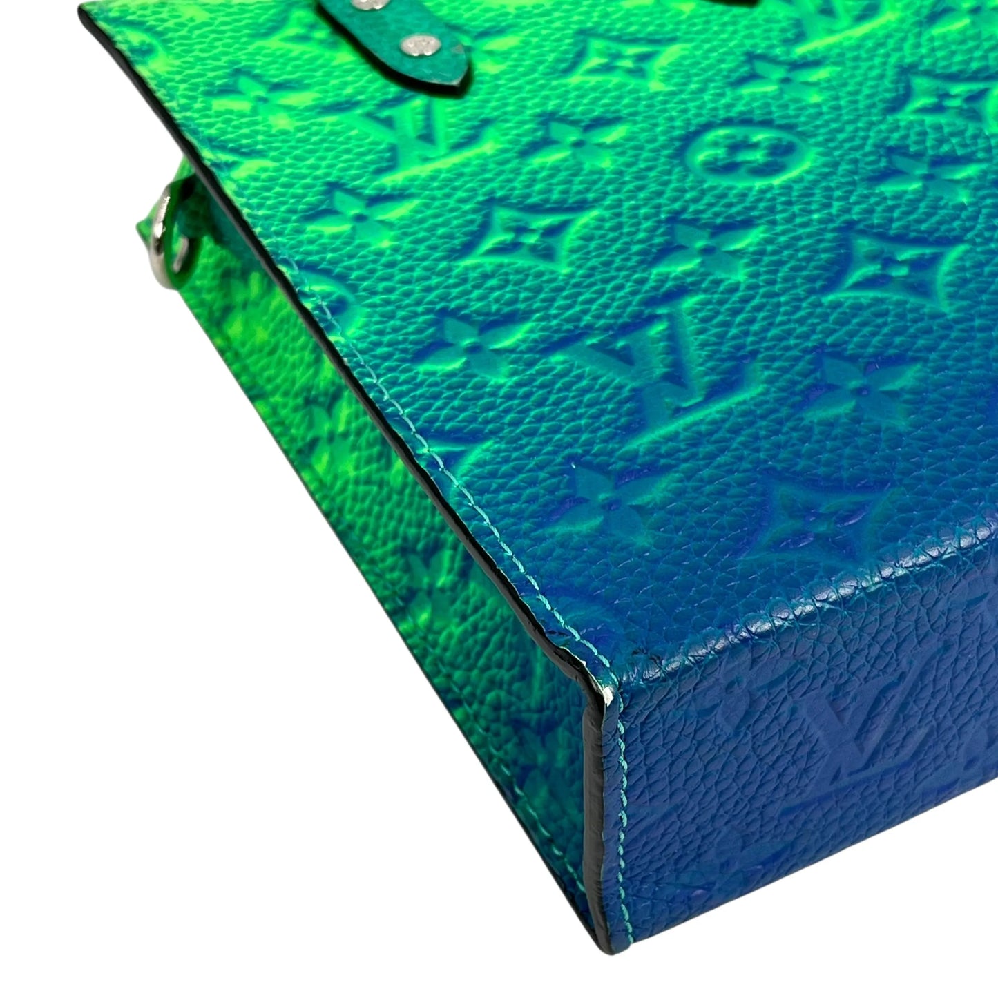 Louis Vuitton サックプラXS トリヨンレザー ハンドバッグ - グリーン × ブルー