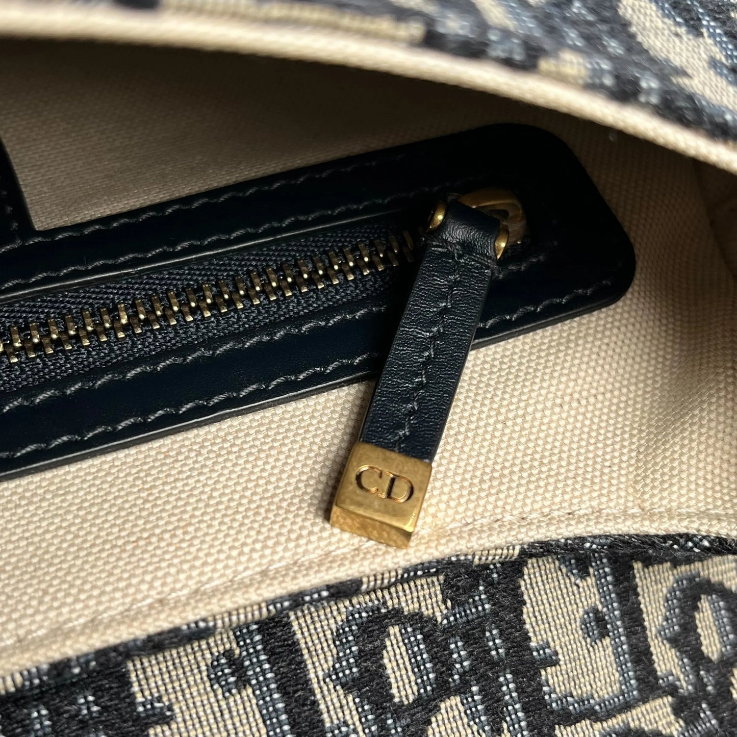 Dior Oblique Saddle Shoulder Bag - Navy 