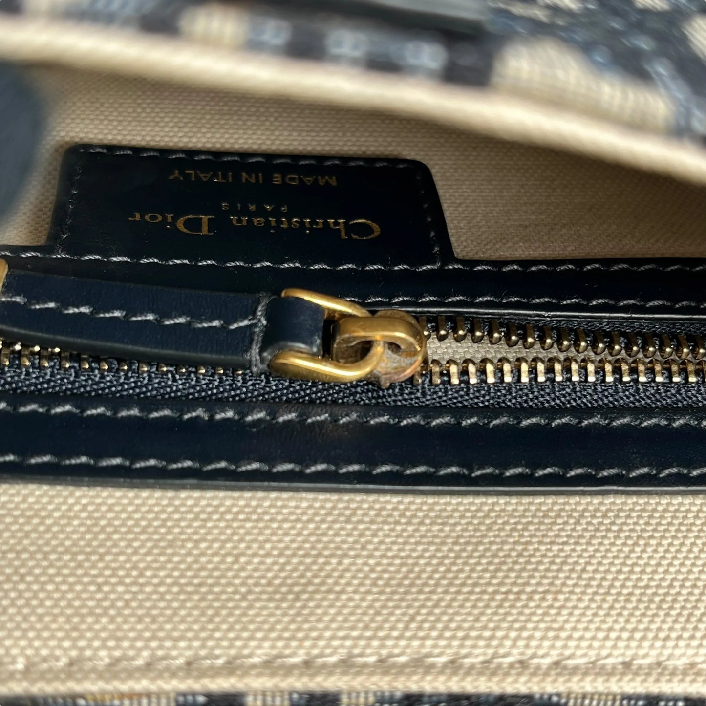 Dior Oblique Saddle Shoulder Bag - Navy 