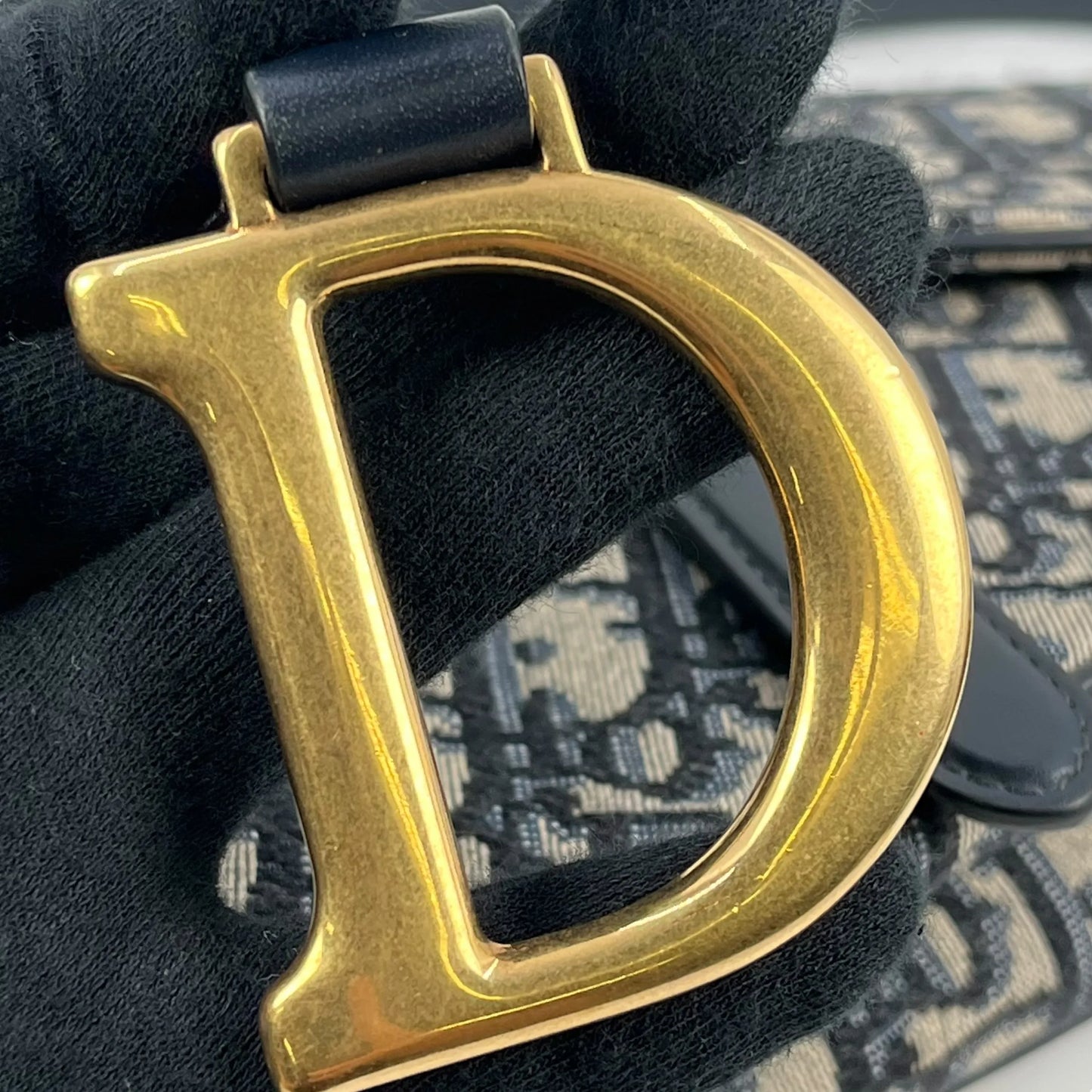 Dior Oblique Saddle Shoulder Bag - Navy 