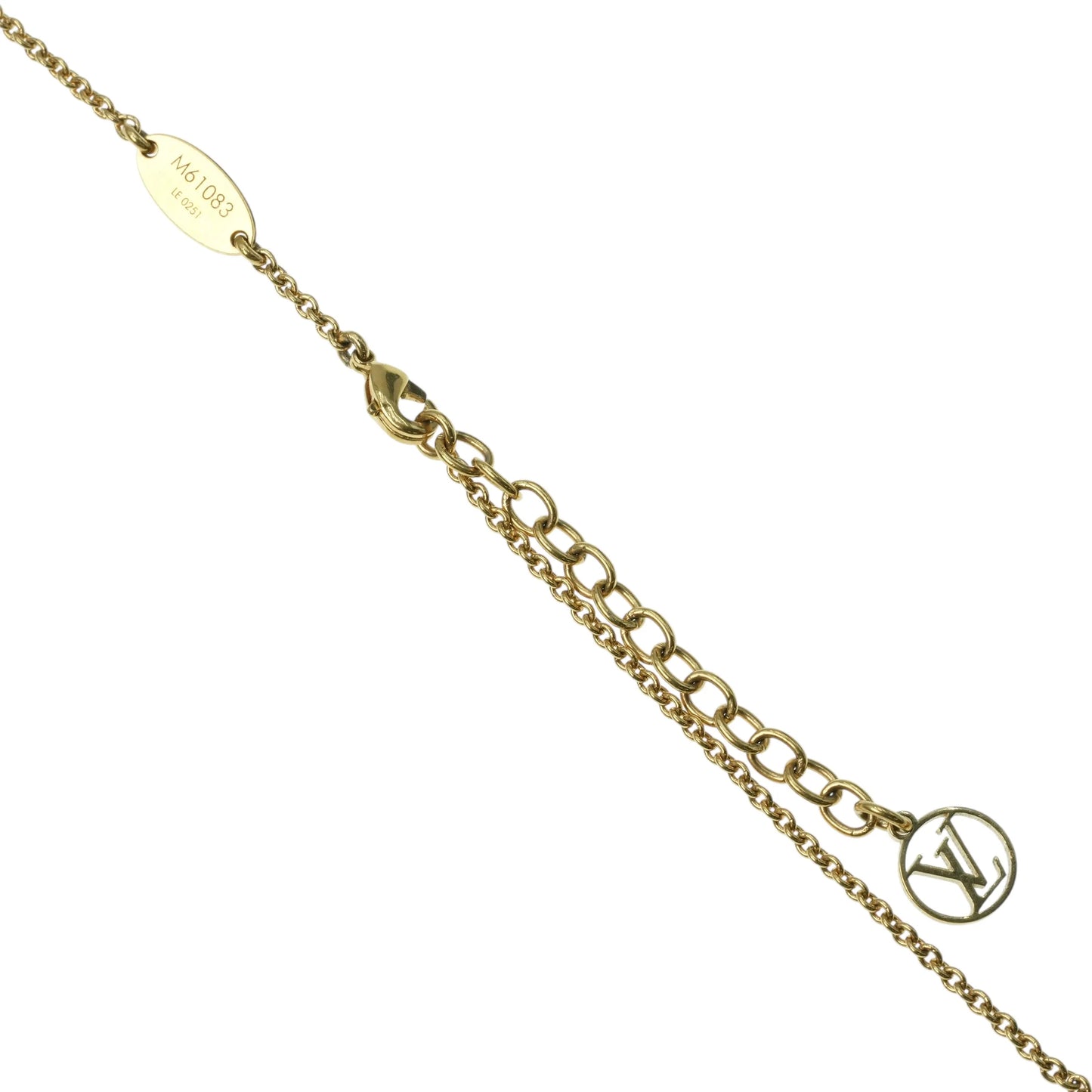 Louis Vuitton Essential V Necklace - Gold Plated - 34071 