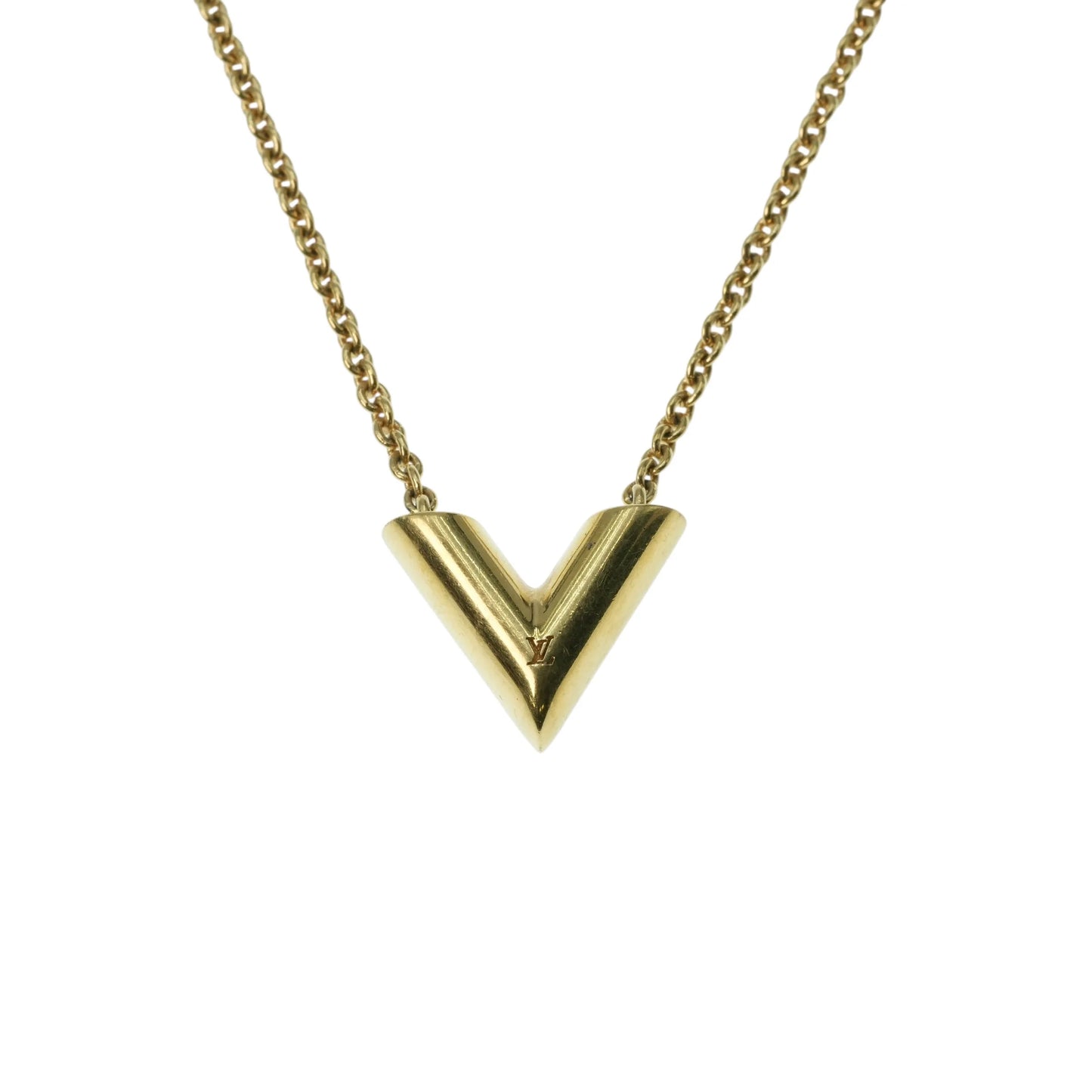 Louis Vuitton Essential V Necklace - Gold Plated - 34071 